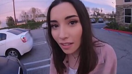 Asian American teen babe on blowjob mission